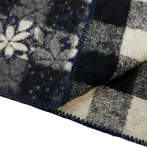 Anthropologie NEW Wintertide Reversible Wool Blend Poncho O/S - Picture 13 of 13